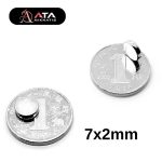 7×2 mm Yuvarlak Neodyum Mıknatıs - Görsel 4